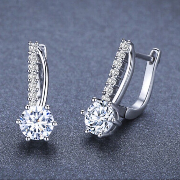 NEW STERLING Silver Luxury Earrings - Picture 3 of 3